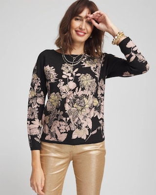 Foil Dolman-Sleeve Sweater | Chico's Foil Dolman-Sleeve Sweater | Chico's